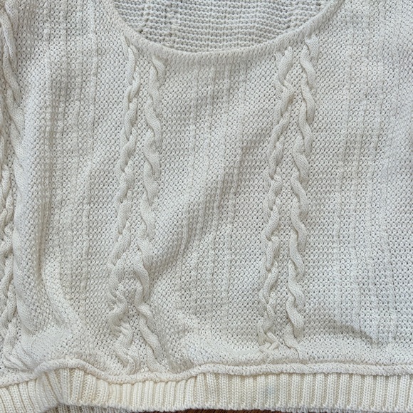 Zara Ivory Knit Ruffle Top - Picture 4 of 4